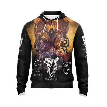 Darksiders 4 Horsemen Unisex 3D T-shirt Zip Hoodie   