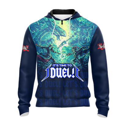 Yu-Gi-Oh! It's Time To Duel Mutō Yūgi vs Seto Kaiba Unisex 3D T-shirt Zip Hoodie Pullover Hoodie   