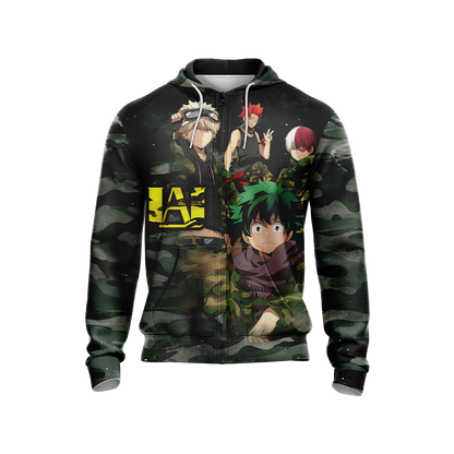 My Hero Academia in Military Uniform Unisex 3D T-shirt   