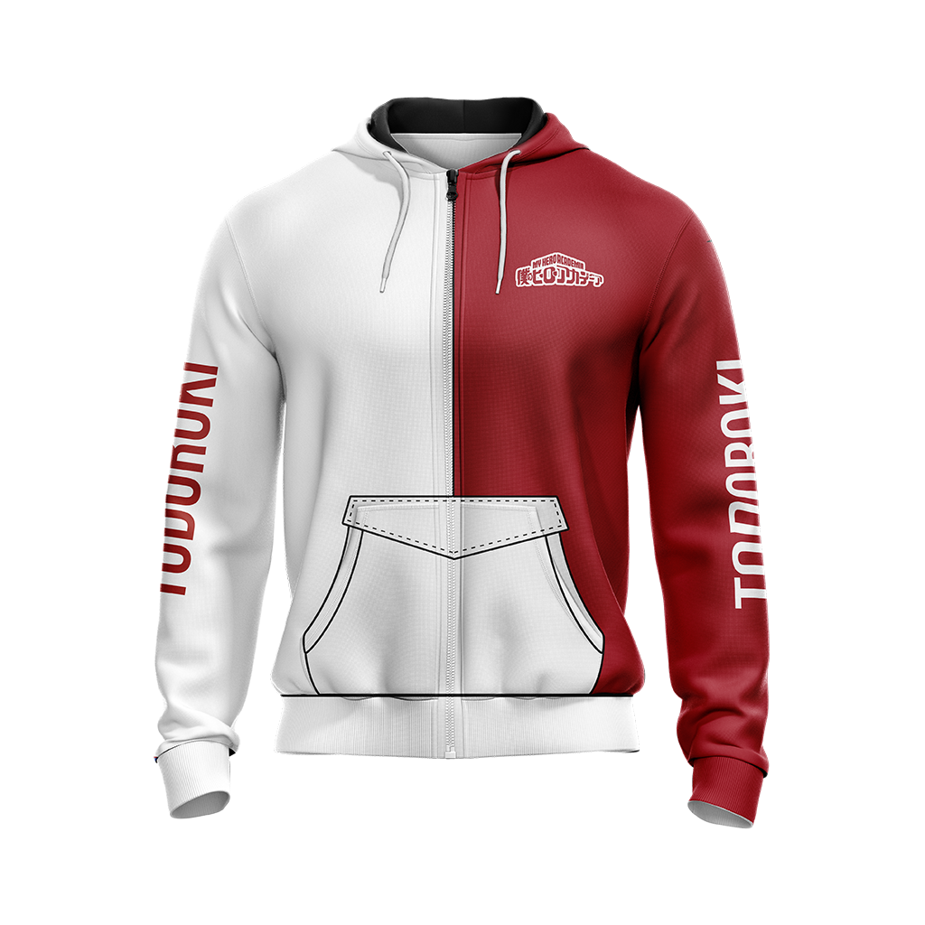 My hero Academia Shouto 3D T-shirt Zip Hoodie Pullover Hoodie   