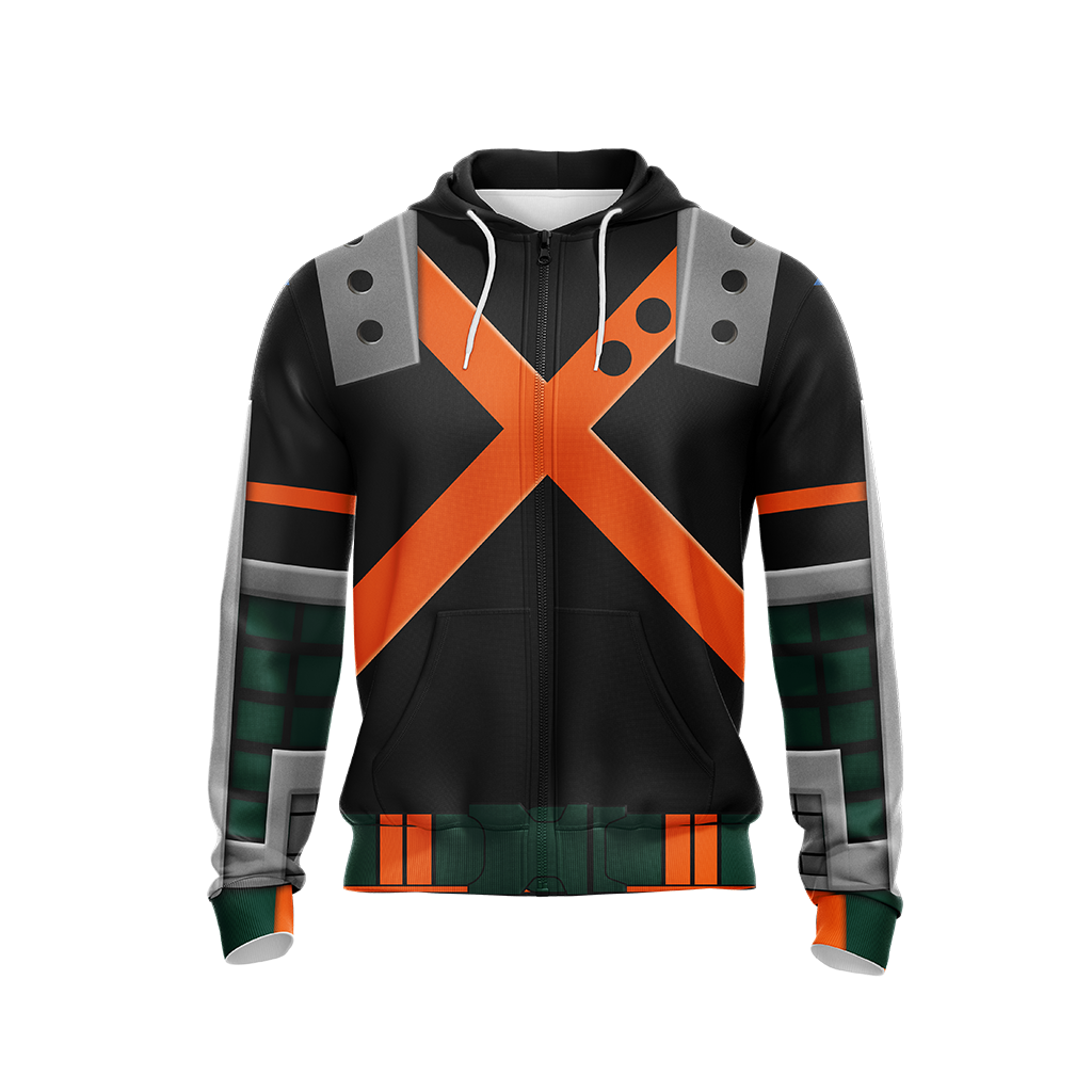 My hero Academia Bakugo 3D T-shirt Zip Hoodie Pullover Hoodie   