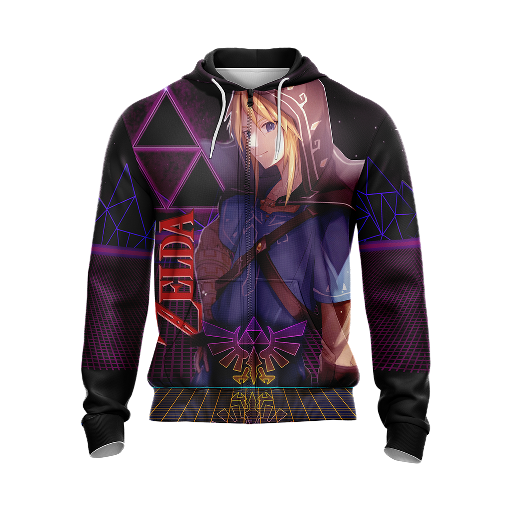 The legend of Zelda All Over Print T-shirt Zip Hoodie Pullover Hoodie   