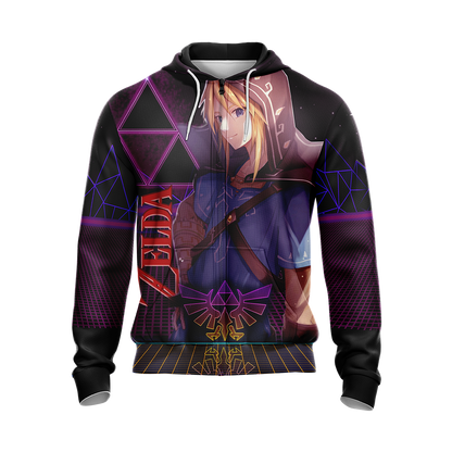 The legend of Zelda All Over Print T-shirt Zip Hoodie Pullover Hoodie   