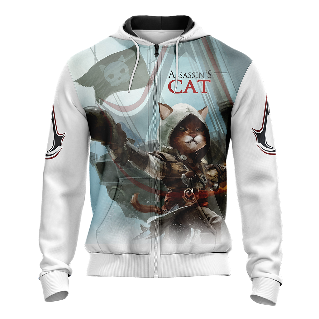Assassin's Creed III-IV Cat Unisex 3D T-shirt   