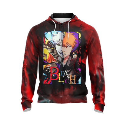 Bleach Kurosaki Ichigo Unisex 3D T-shirt Zip Hoodie Pullover Hoodie   