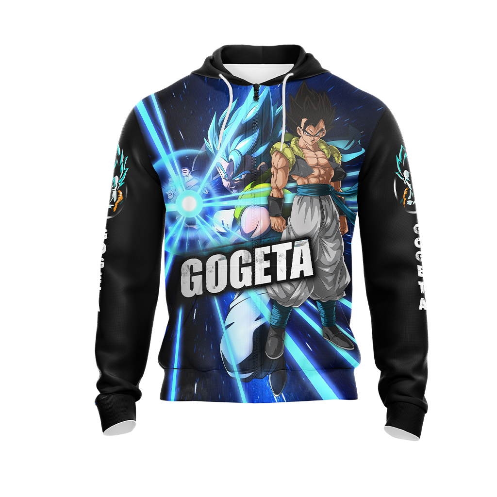 Dragon Ball Gogeta, Vegeta, and  Goku Unisex 3D T-shirt Zip Hoodie   