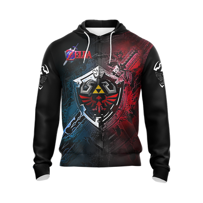 The Legend Of Zelda Unisex 3D T-shirt Zip Hoodie   