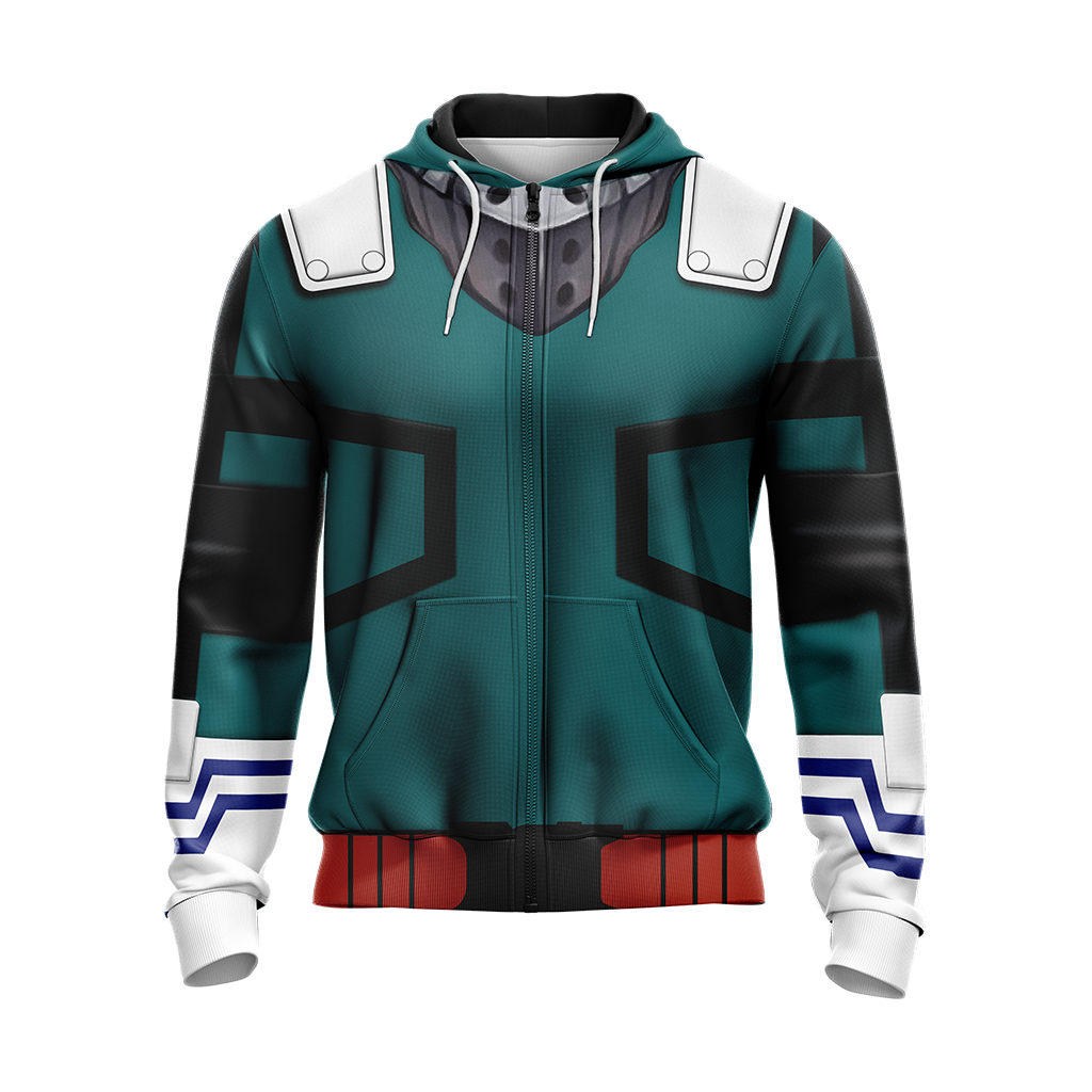 My hero Academia Deku 3D T-shirt Zip Hoodie Pullover Hoodie   