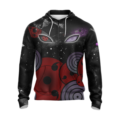 Naruto - Sharingan And Rinnegan Eyes Unisex 3D T-shirt   