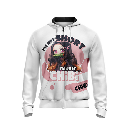 I'm not short I'm just Chibi T-shirt Zip Hoodie Pullover Hoodie   