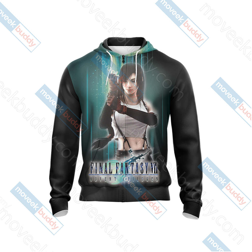 Final Fantasy VII - Tifa Lockhart Unisex Zip Hoodie T-shirt Pullover Hoodie   