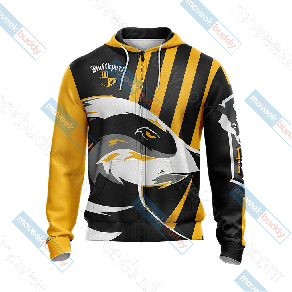 Hufflepuff Badgers Quidditch Team Harry Potter New Style Unisex 3D T-shirt   