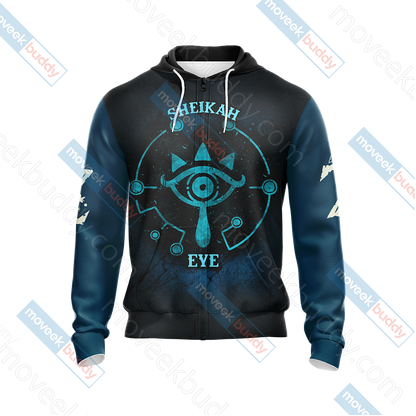 The Legend of Zelda - Sheikah Eye New  Unisex Zip Up Hoodie   