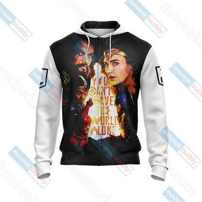 Justice League - You Can't Save The World Alone Unisex 3D T-shirt   