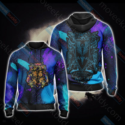 Wise Like A Ravenclaw Harry Potter New Style Unisex 3D T-shirt Zip Hoodie XS 