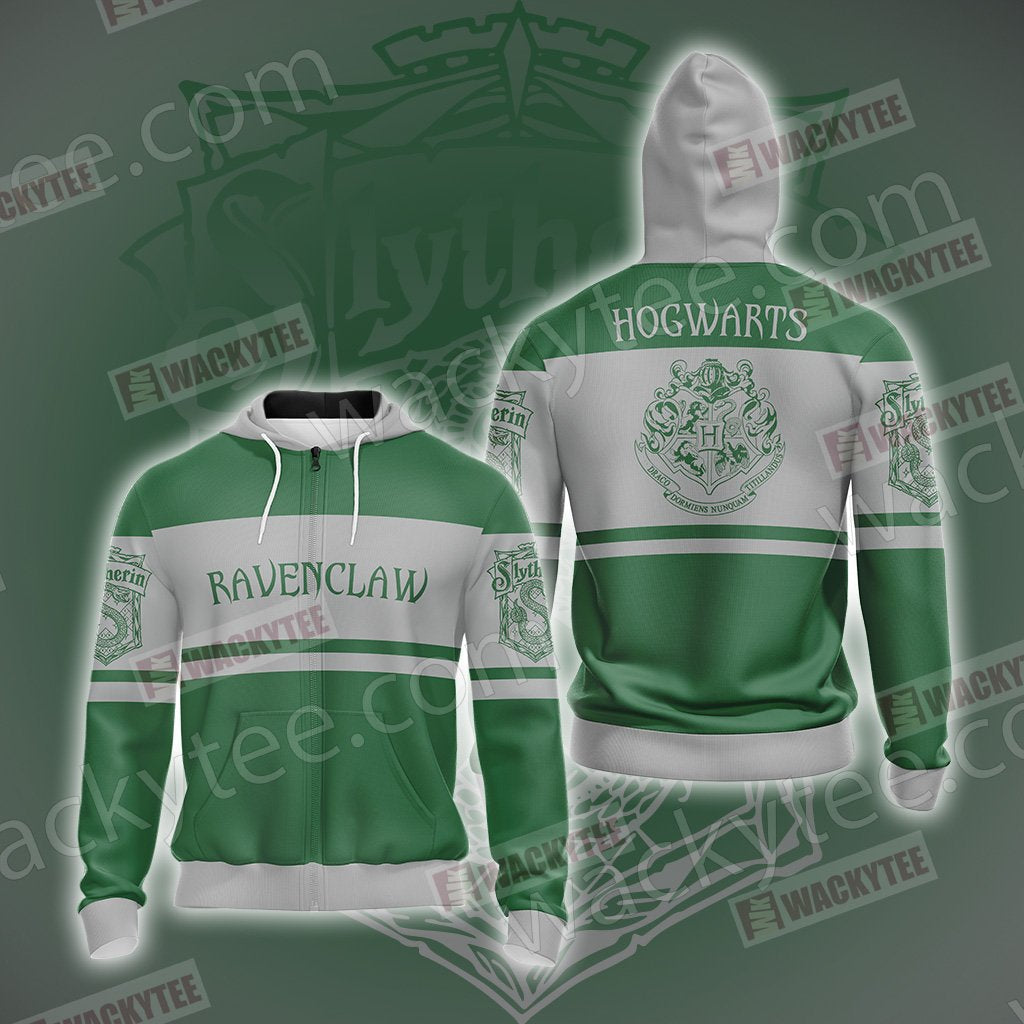 Harry Potter - Slytherin House Wacky New Style Unisex 3D T-shirt Zip Hoodie S 