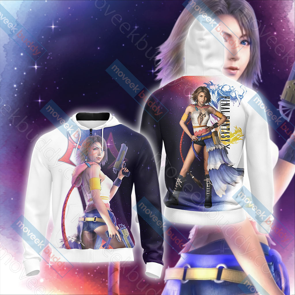 Final Fantasy X-2 - Yuna Unisex 3D T-shirt Zip Hoodie XS 