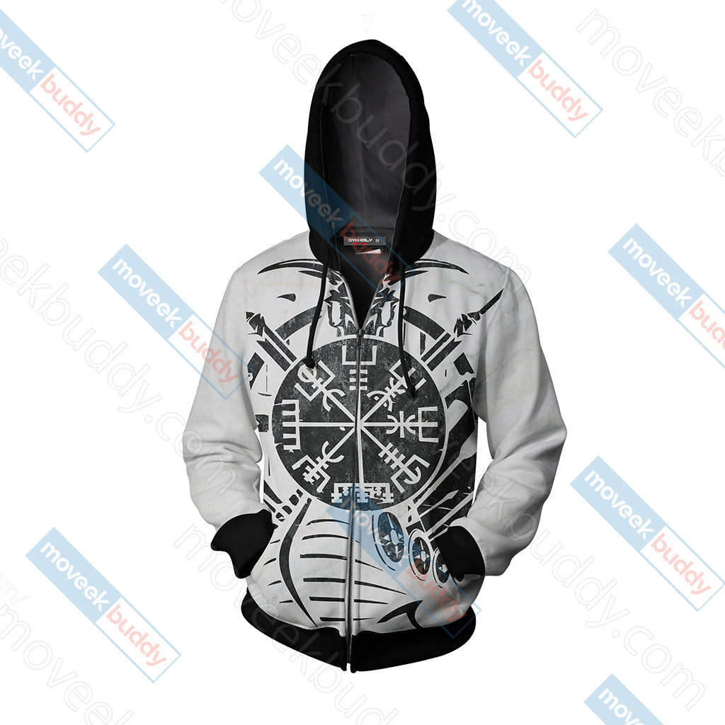 Vikings - Vegvisir symbol Unisex 3D T-shirt   