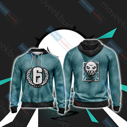 Tom Clancy's Rainbow Six - Ela Unisex 3D T-shirt Zip Hoodie XS 