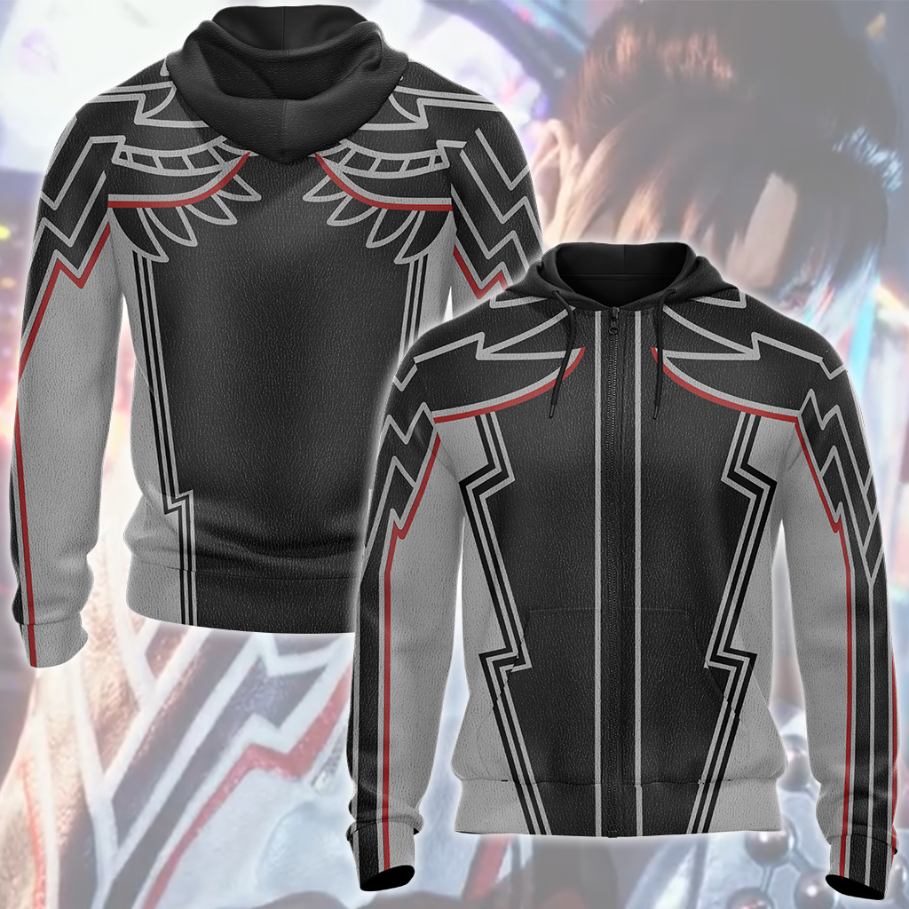 Tekken 8 Jin Kazama Cosplay Video Game All Over Printed T-shirt Tank Top Zip Hoodie Pullover Hoodie Bomber Jacket Hawaiian Shirt Beach Shorts Joggers Zip Hoodie S 