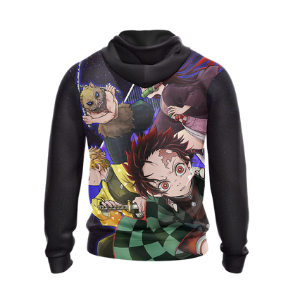 If You Can Read This I Was Forced To Put My Controller Down And Re-Enter Society Demon Slayer Unisex 3D T-shirt Zip Hoodie Pullover Hoodie   