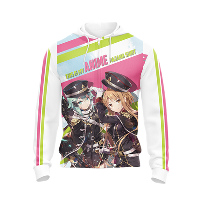This is my anime pajama shirt Asuna Sinon T-shirt Zip Hoodie Pullover Hoodie   