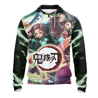 Demon Slayer: Kimetsu no Yaiba Unisex 3D T-shirt Zip Hoodie Pullover Hoodie   