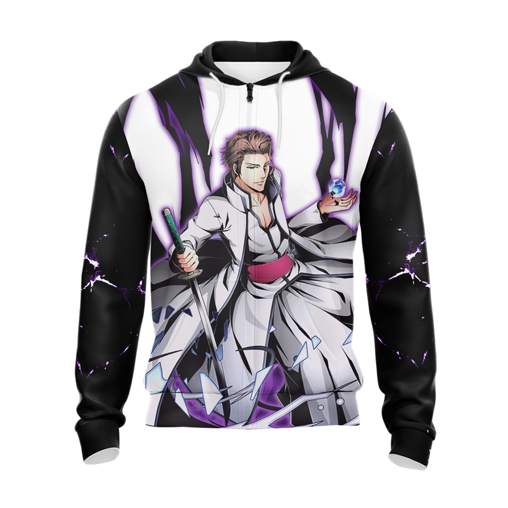 Bleach Aizen Sōsuke Unisex 3D T-shirt Zip Hoodie Pullover Hoodie   