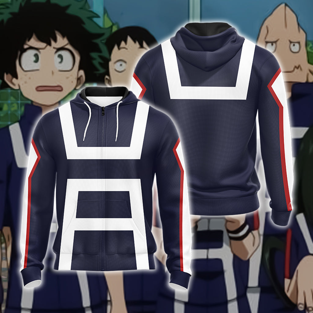 My hero Academia 3D T-shirt Zip Hoodie Pullover Hoodie Zip Hoodie S 