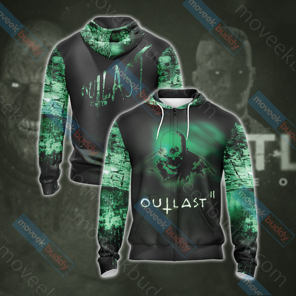 Outlast Unisex 3D T-shirt Zip Hoodie XS 