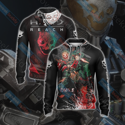 Halo - Emile Unisex 3D T-shirt Zip Hoodie XS 