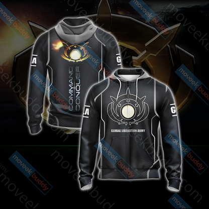 Command & Conquer - GLA (Global Liberation Army) Unisex 3D T-shirt Zip Hoodie XS 