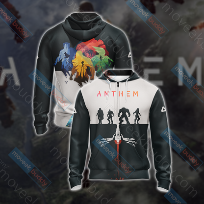 Anthem Game Unisex 3D T-shirt Zip Hoodie XS 