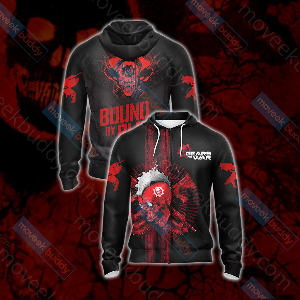 Gears Of War New Style Unisex 3D T-shirt Zip Hoodie XS 