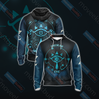 The Legend of Zelda - Sheikah Eye New  Unisex Zip Up Hoodie Zip Hoodie S 
