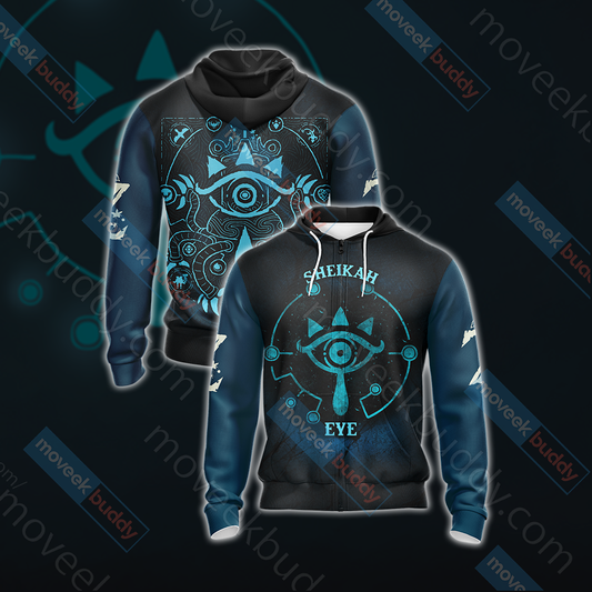 The Legend of Zelda - Sheikah Eye New  Unisex Zip Up Hoodie Zip Hoodie S 