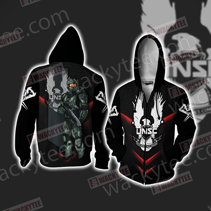 Halo - Master Chief Unisex 3D T-shirt Zip Hoodie S 