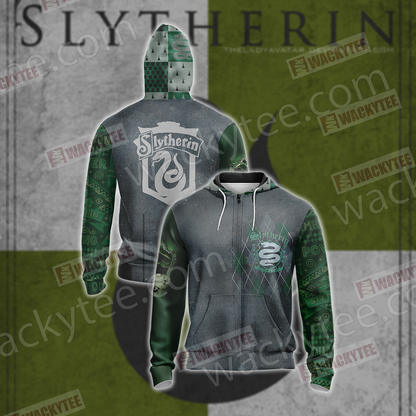 Harry Potter - Slytherin House Unisex 3D T-shirt Zip Hoodie S 