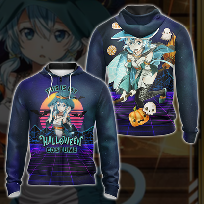 This is my Halloween Costume Sinon Sword Art Online All Over Print T-shirt Zip Hoodie Pullover Hoodie Zip Hoodie S 