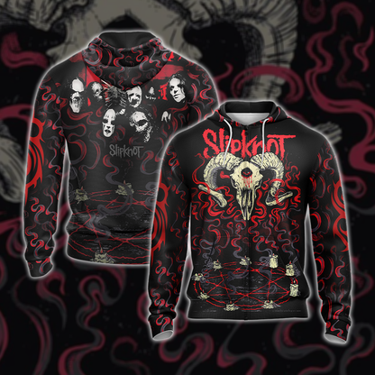 Slipknot Unisex 3D T-shirt Zip Hoodie XS 