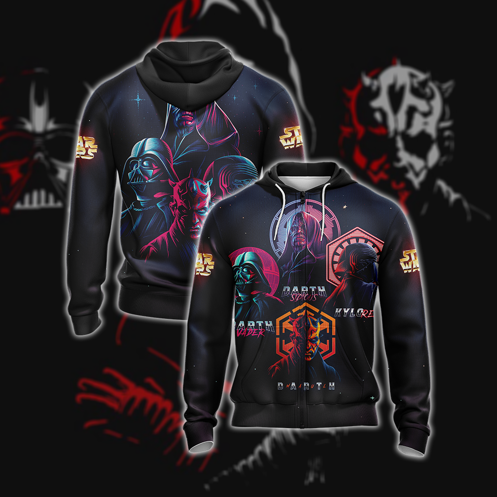Star Wars - Villains Unisex 3D T-shirt Zip Hoodie XS 