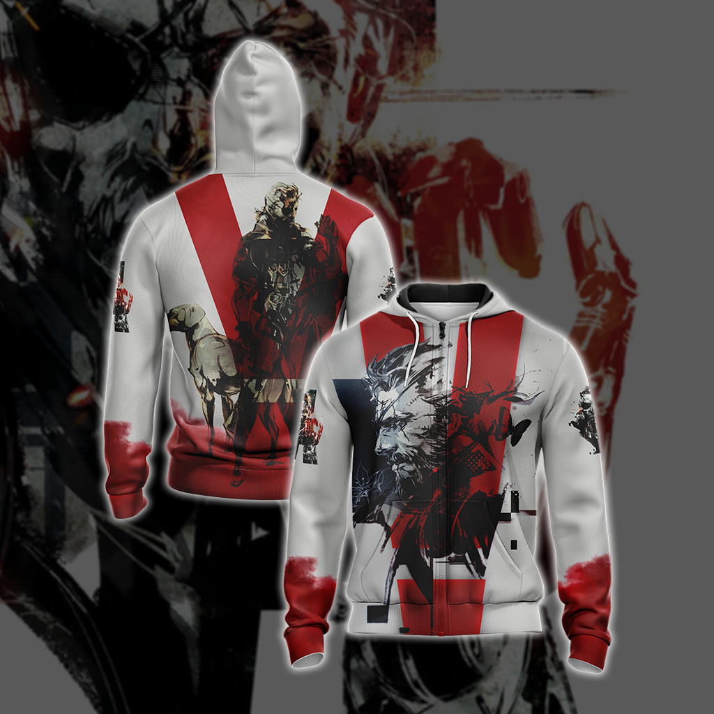 Metal Gear Solid Game Unisex 3D T-shirt Zip Hoodie XS 
