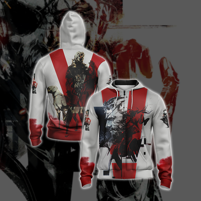 Metal Gear Solid Game Unisex 3D T-shirt Zip Hoodie XS 