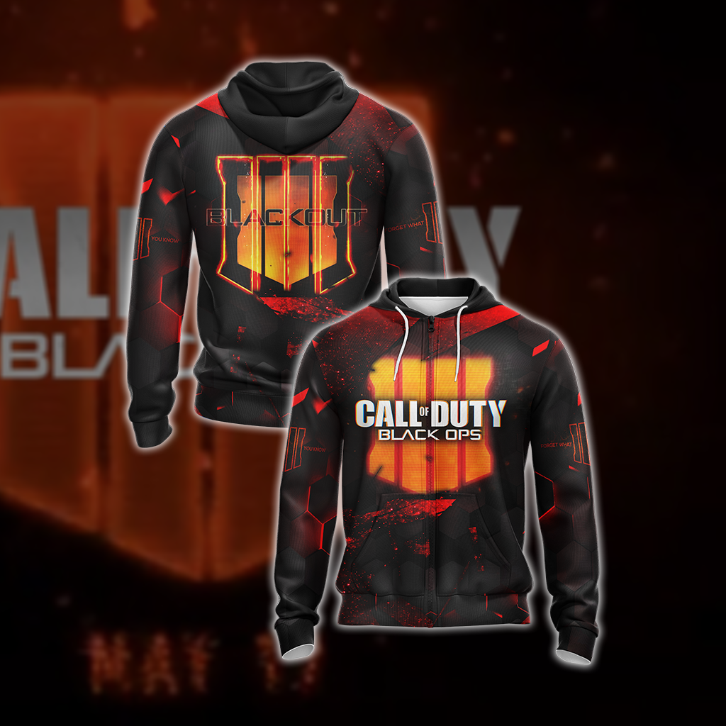 Call of Duty - Black Ops 4 New Version Unisex 3D T-shirt Zip Hoodie XS 