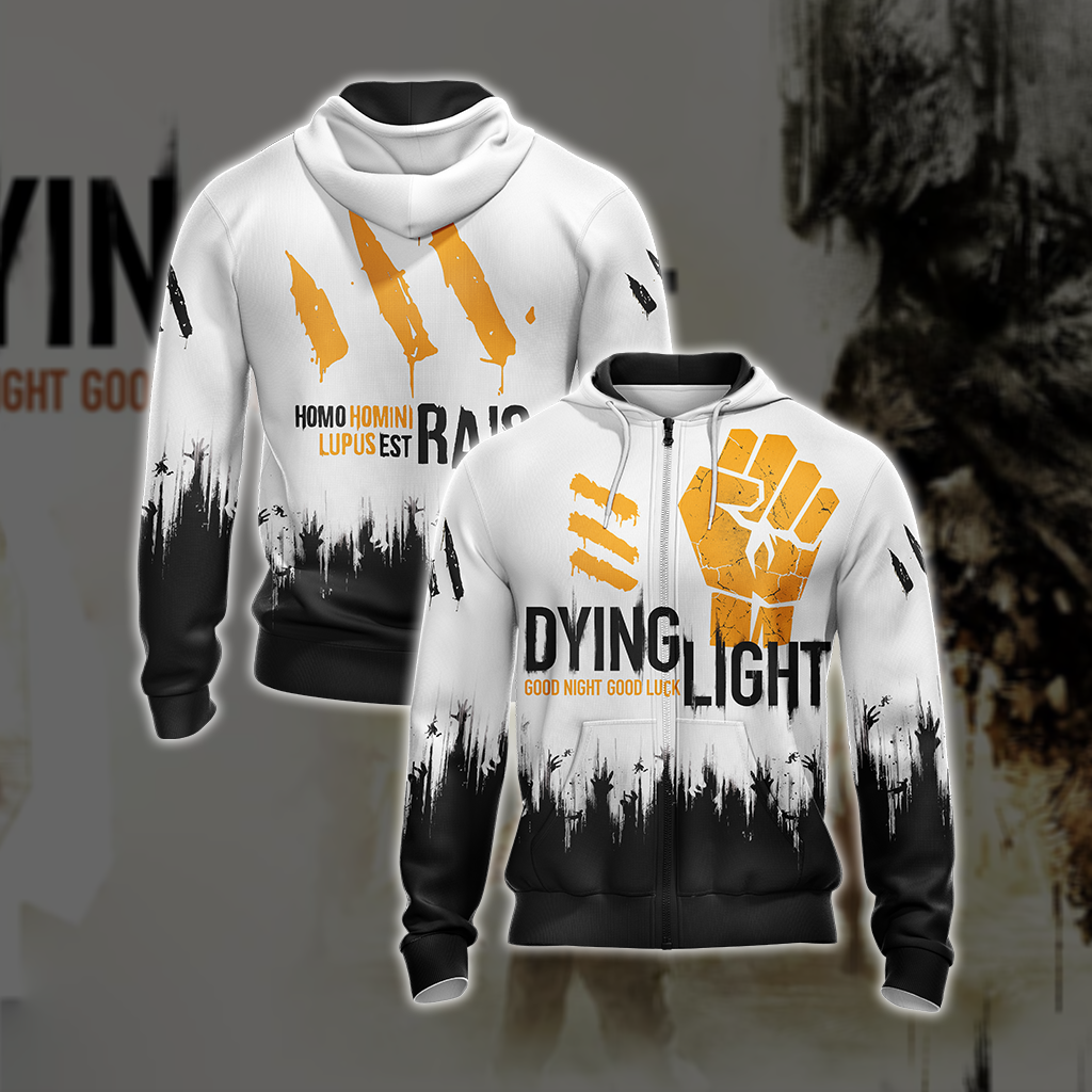 Dying Light - Good Night Good Luck Unisex 3D T-shirt Zip Hoodie XS 