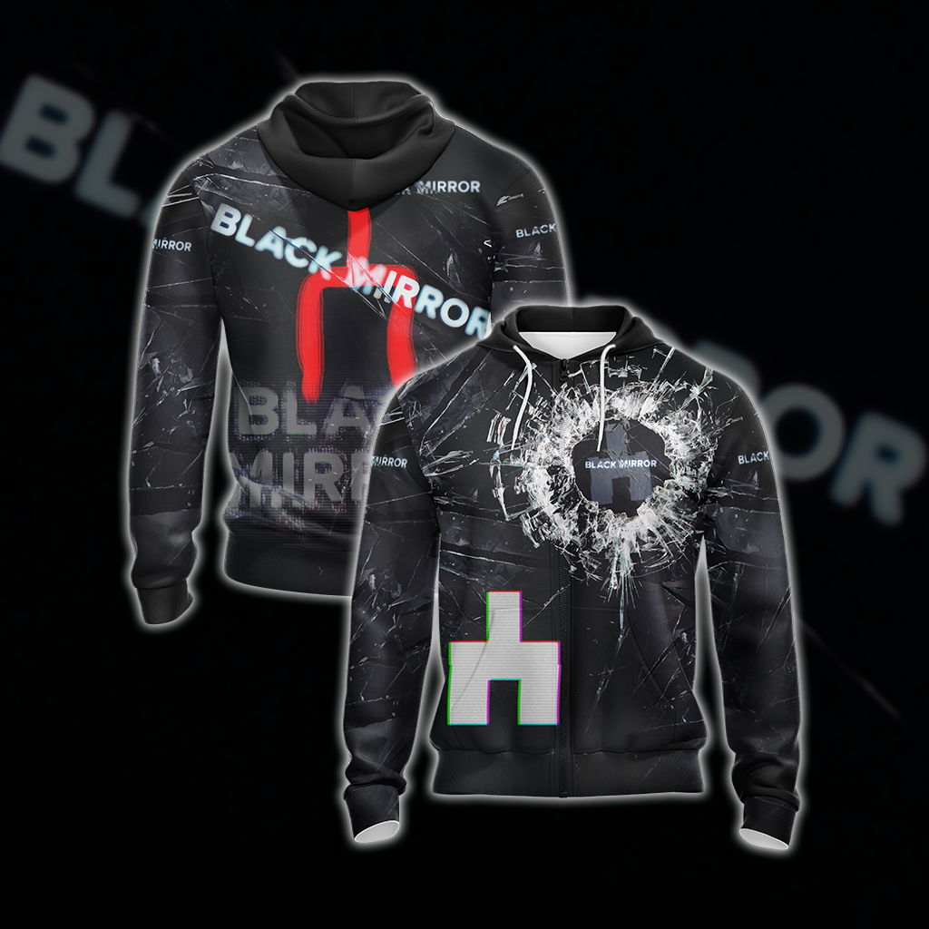 Black Mirror New Look Unisex 3D T-shirt Zip Hoodie XS 