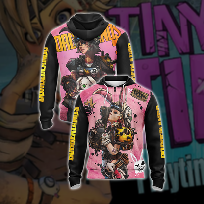 Borderlands 3 - Tina Boom Unisex 3D T-shirt Zip Hoodie XS 