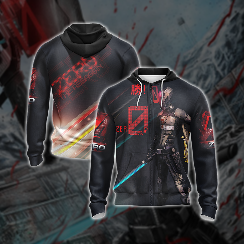 Borderlands - Zero Assassin New Unisex 3D T-shirt Zip Hoodie XS 