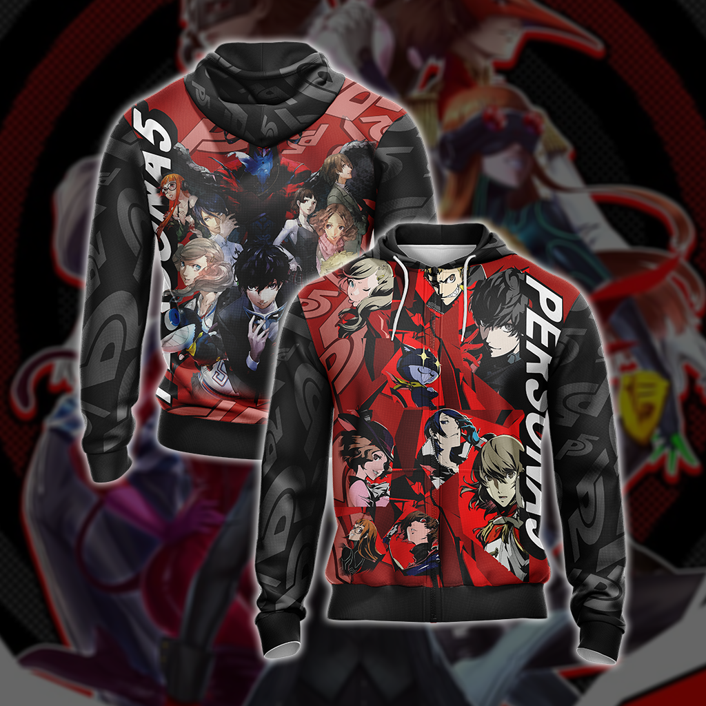 Persona 5 - Character Unisex 3D T-shirt Zip Hoodie XS 