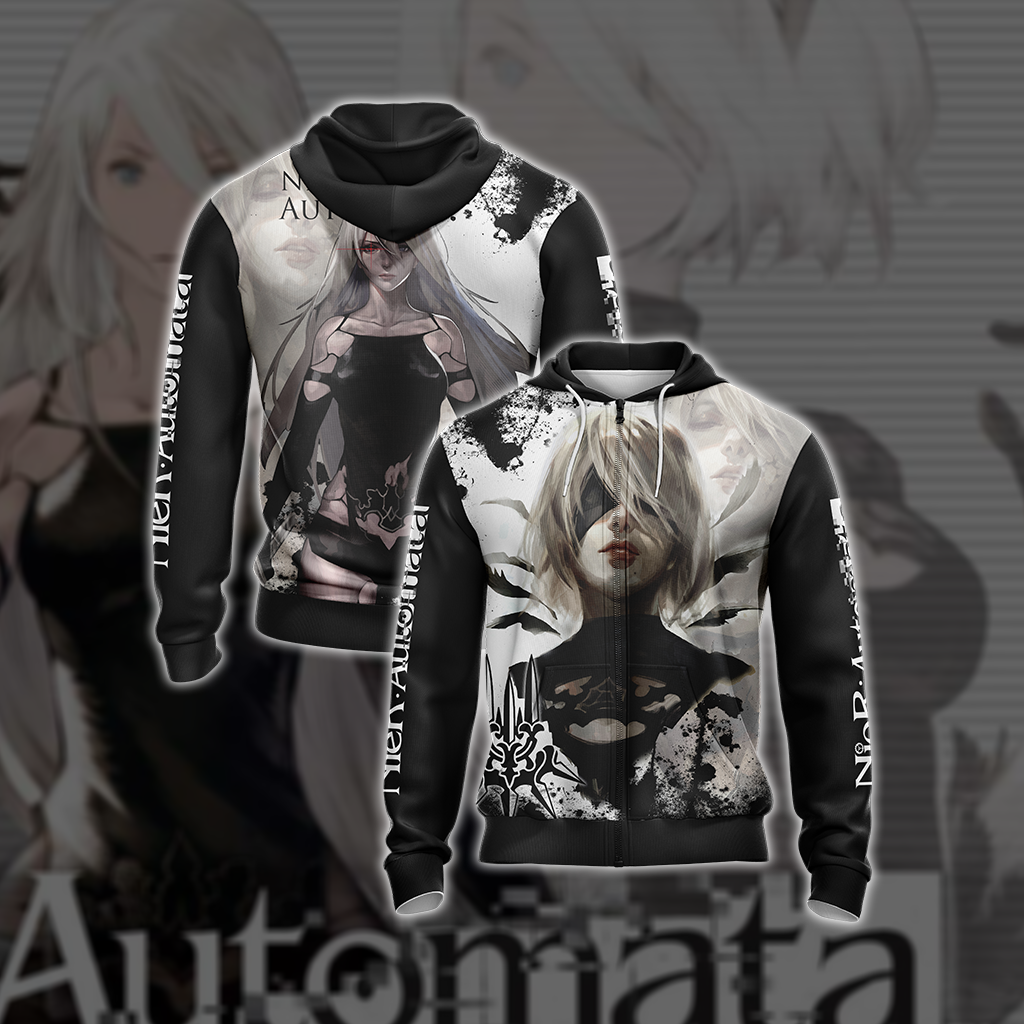 Nier: Automata New Style Unisex 3D T-shirt Zip Hoodie XS 